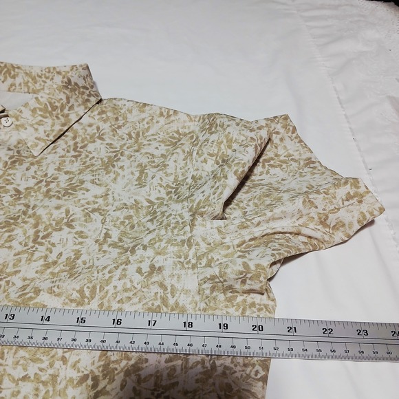 Lululemon Mens Short SleeveButton Up Shirt Abstract Print Live inPractice SizeM‎ - Picture 4 of 8